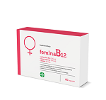 Femina B12 kapsułki ze składnikami wspomagającymi produkcję czerwonych krwinek i hemoglobiny, 60 szt.