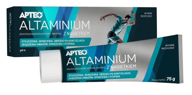 Altaminium APTEO, żel z nagietkiem na skórę łagodzący obrzęki, 75 g