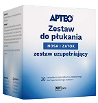 Apteo zestaw uzupełniający do płukania nosa i zatok, 30 sasz,