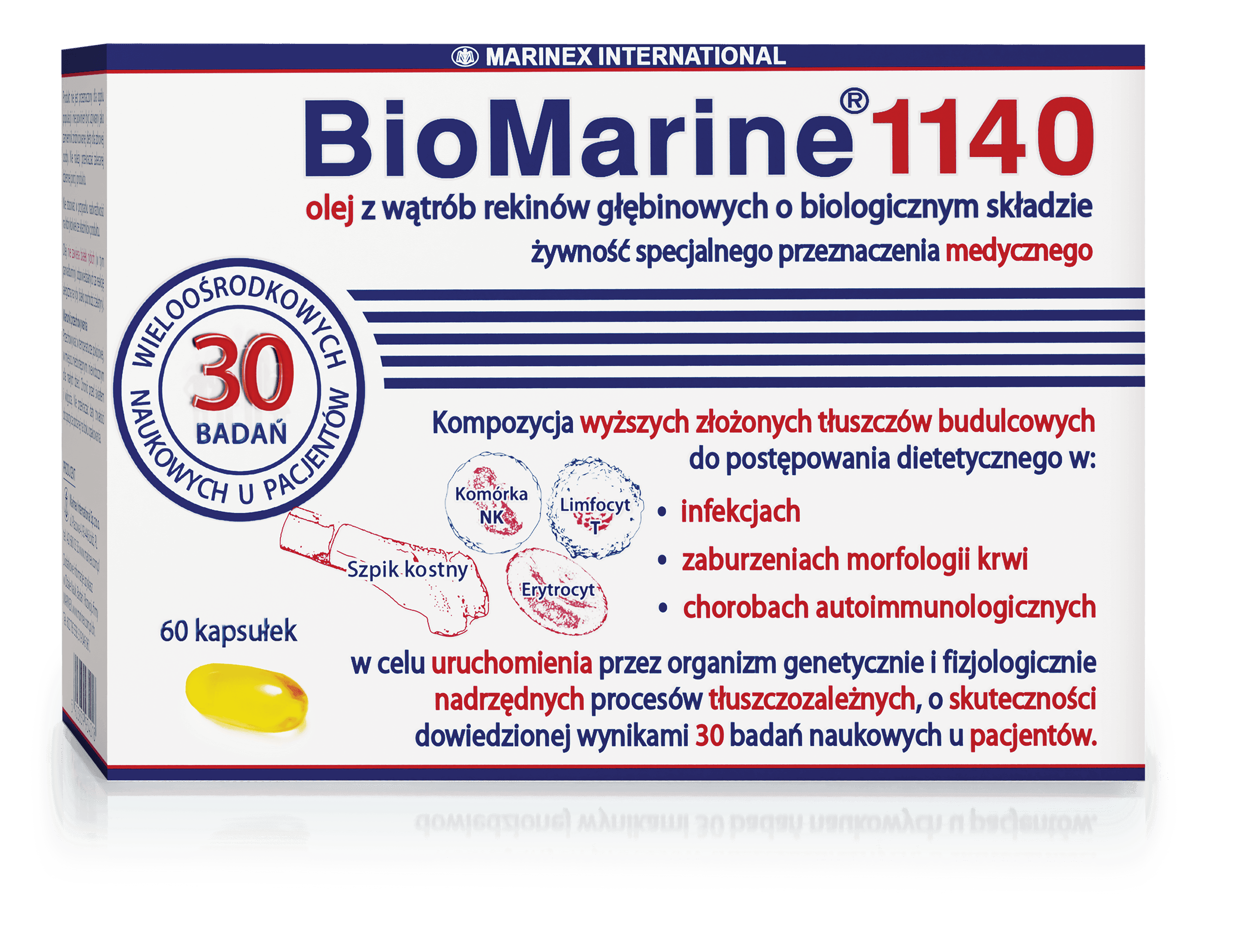 BioMarine 1140 , kapsułki wspomagające odporność, 60 szt.