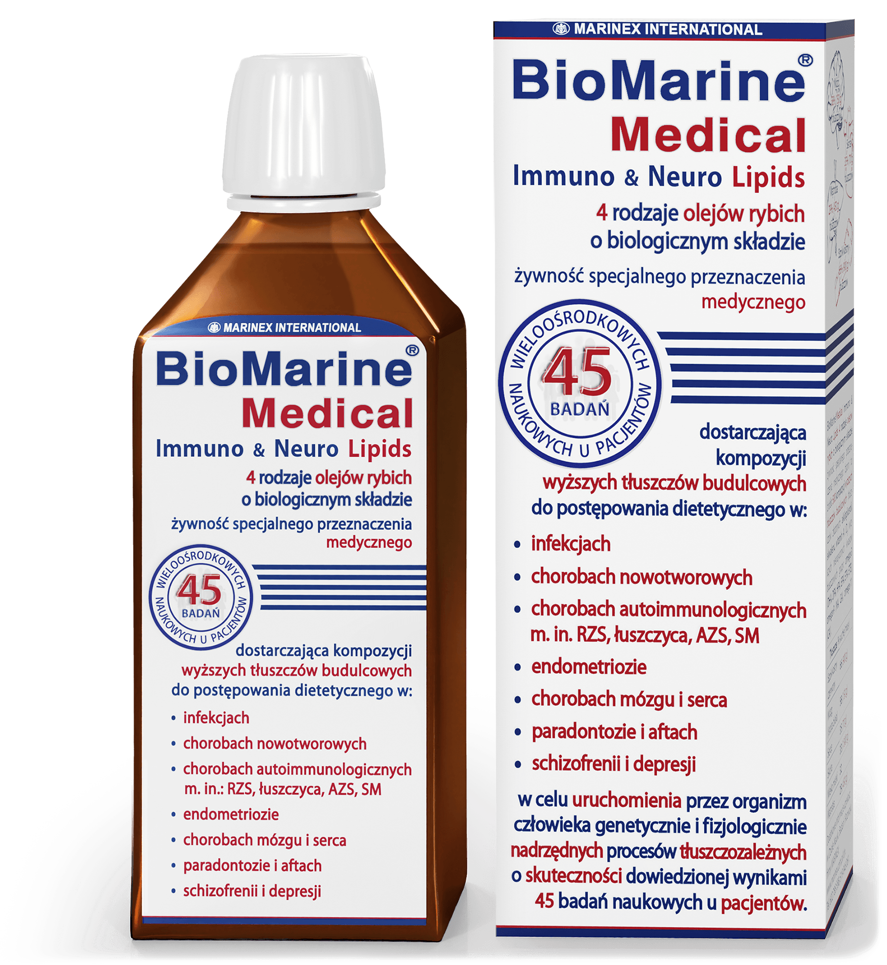 BioMarine Medical Immuno and Neuro Lipids, płyn, 200 ml
