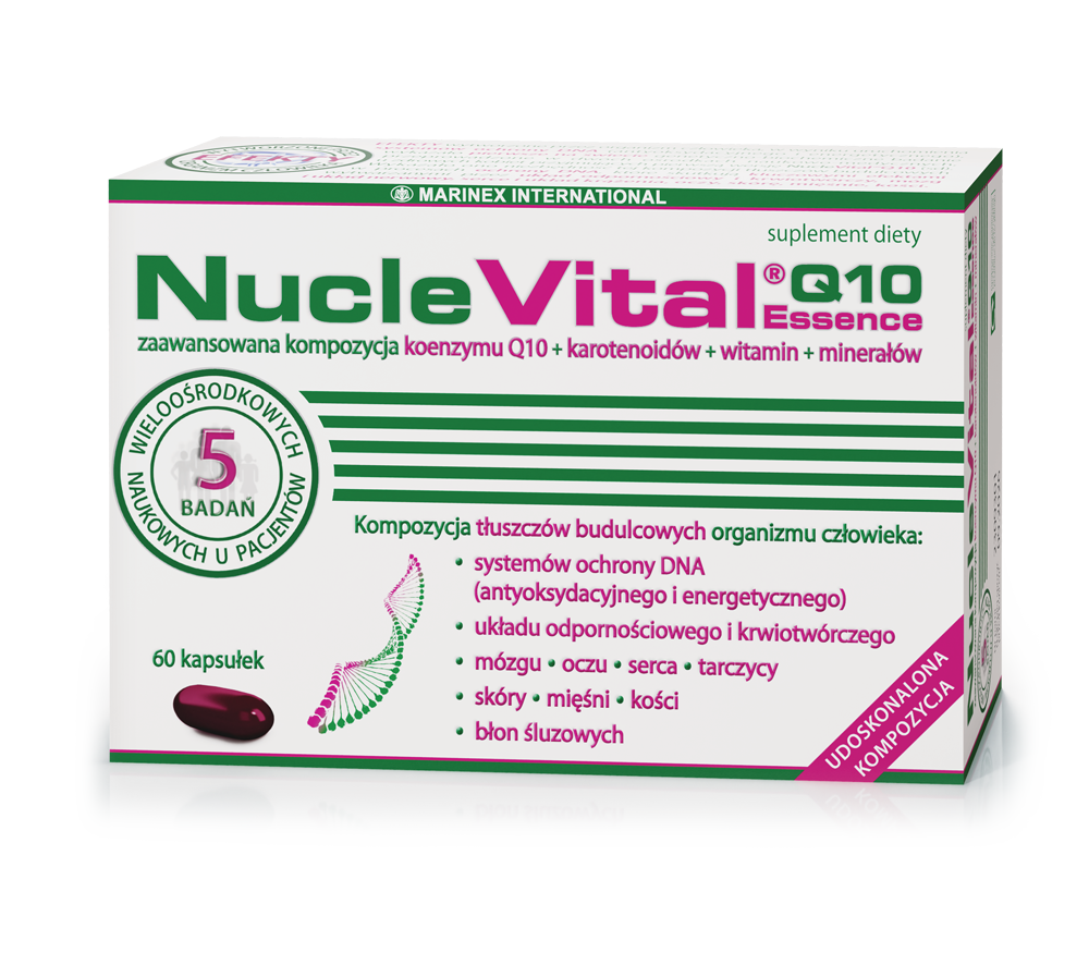 NucleVital Q10 Essence, kompozycja tłuszczów budulcowych organizmu człowieka, 60 szt.