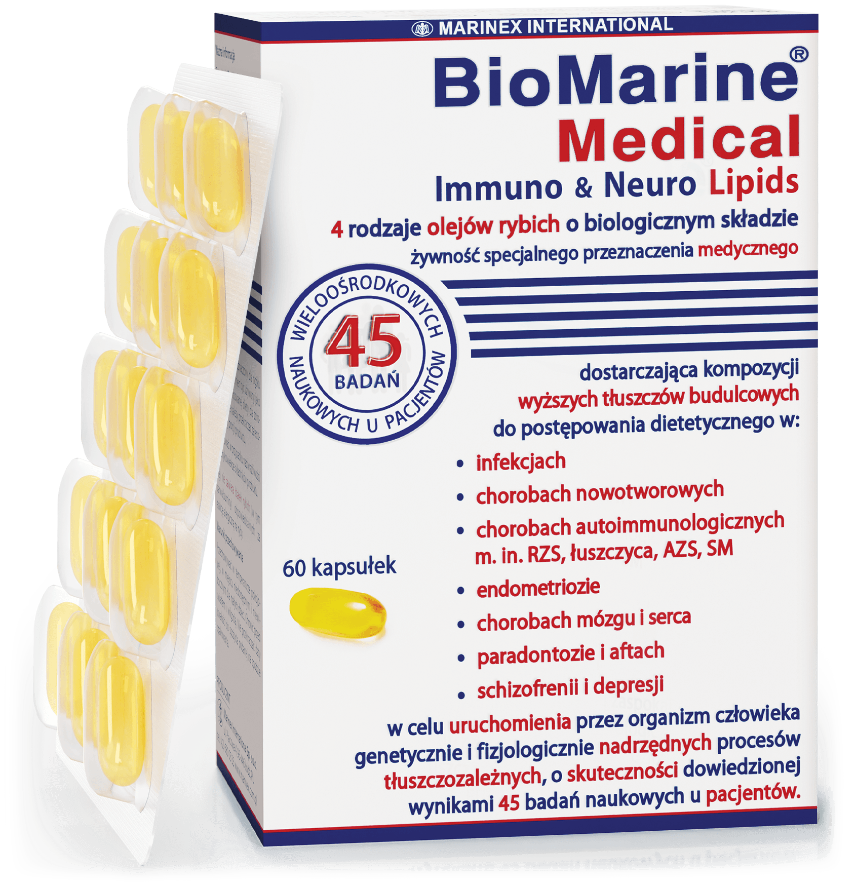 BioMarine Medical Immuno & Neuro Lipids, 60 kapsułek