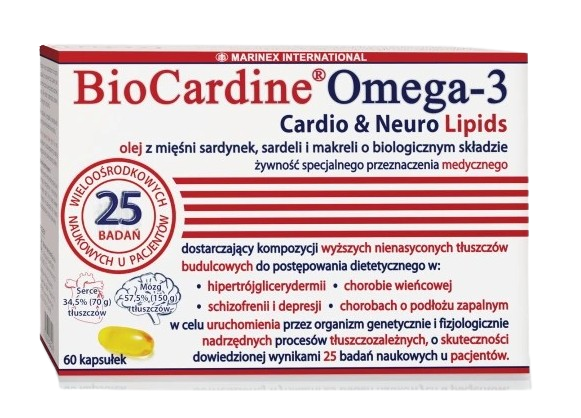 BioCardine Omega-3 Cardio Neuro Lipids, 60 kapsułek