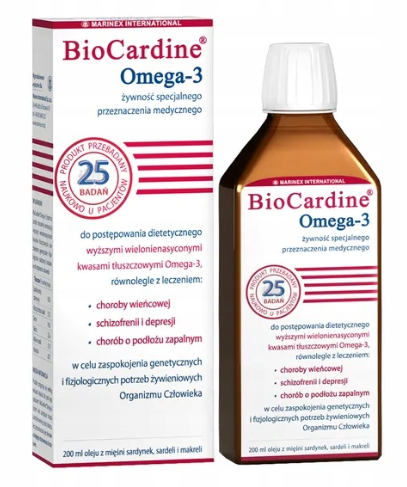 BioCardine Omega-3 Cardio & Neuro Lipids, płyn, 200 ml