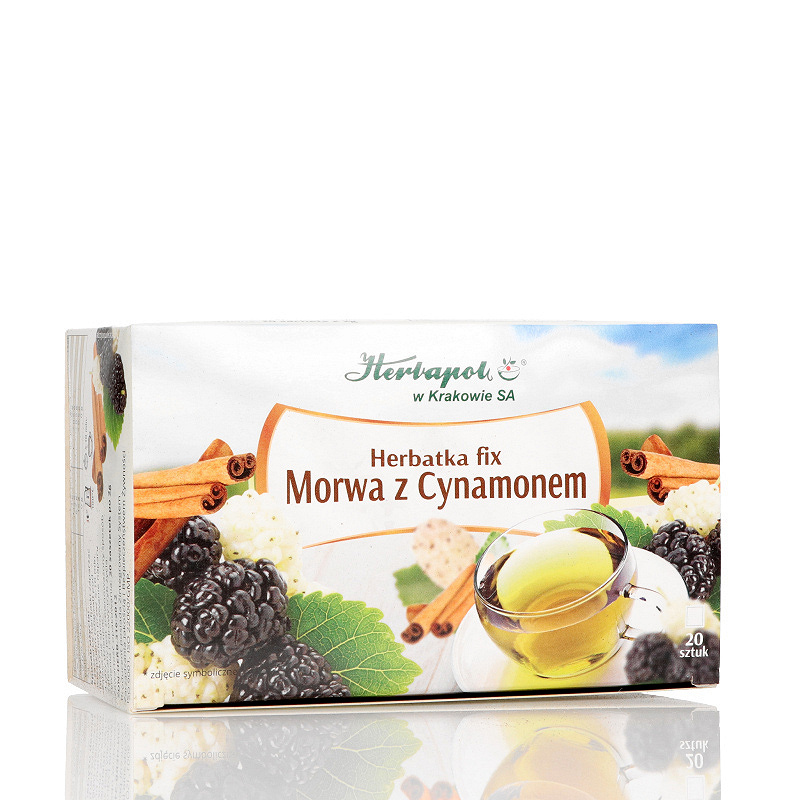 Herbatka fix Morwa z Cynamonem, herbata rozgrzewająca, wspierająca trawienie, 20 sasz. x 2 g