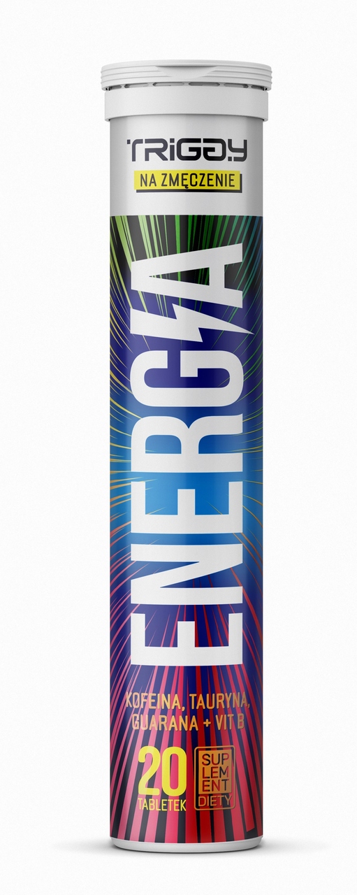 Triggy Energia, tabletki musujące ze składnikami wspomagającymi na zmęczenie, 20 tabl.