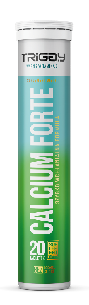 Triggy Calcium Forte 20 tabletek musujących, pomarańcza