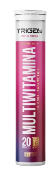 Triggy Multiwitamina 20 tabletek musujących, malina
