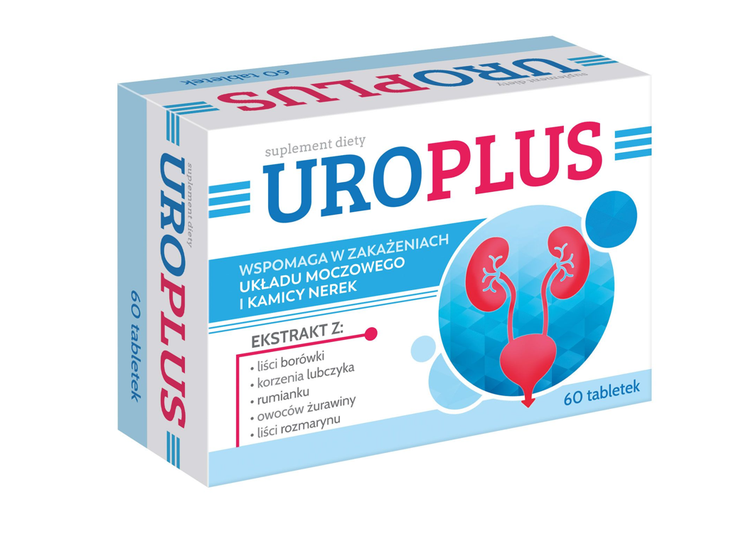 Uroplus, tabletki ze składnikami wspomagającymi w zakażeniach układu moczowego, 60 szt.