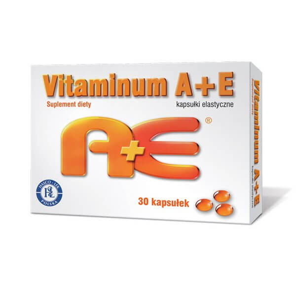 Vitaminum A+E, kapsułki miękkie zawierające witaminę A i E, 30 szt.