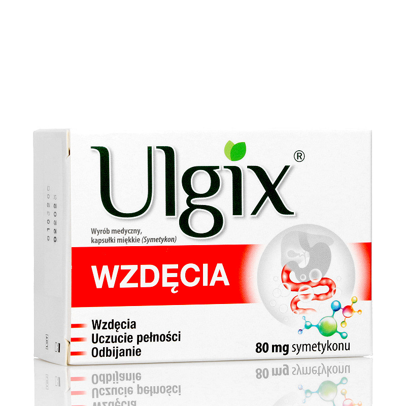 Ulgix wzdęcia, kapsułki łagodzące uczucie pełności, 100 szt.