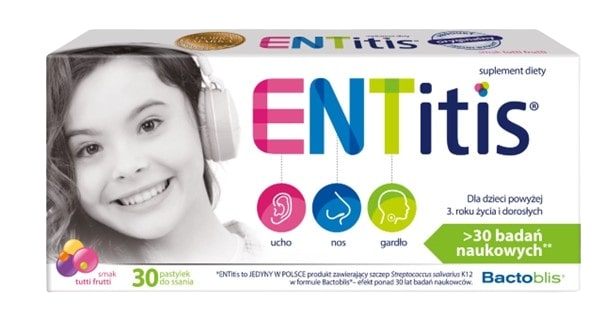 Entitis, 30 pastylek do ssania, tutti frutti