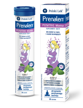 Prenalen Positive Mama, 20 tabletek musujących o smaku mango