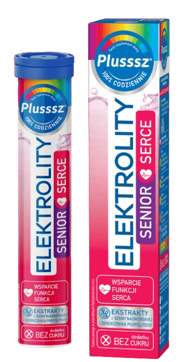 Plusssz Elektrolity Senior Serce, 24 tabletki musujące