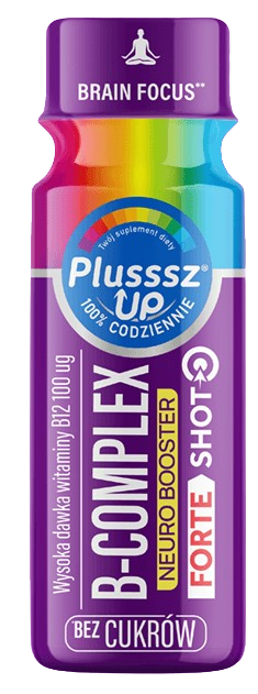 Plusssz Up  B-COMPLEX, shot o smaku malinowym, 50 ml