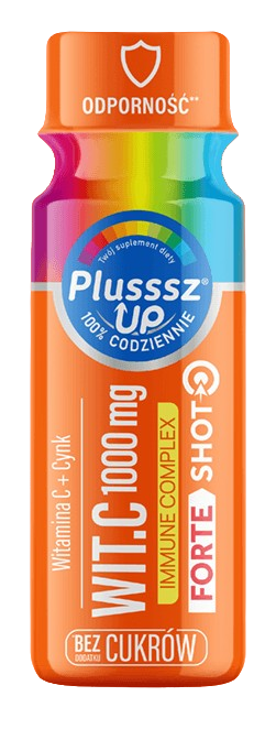 Plusssz Up Wit.C 1000mg Immune Complex, shot o smaku czarnej porzeczki, 50 ml