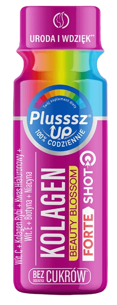 Plusssz Up Kolagen Beauty Blossom, shot  o smaku malina-winogrono-czarna porzeczka , 50 ml