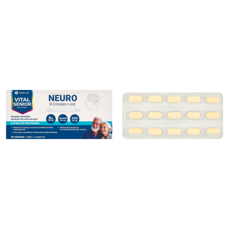 Vital Senior Neuro B-Complex + Jod, 30 tabletek