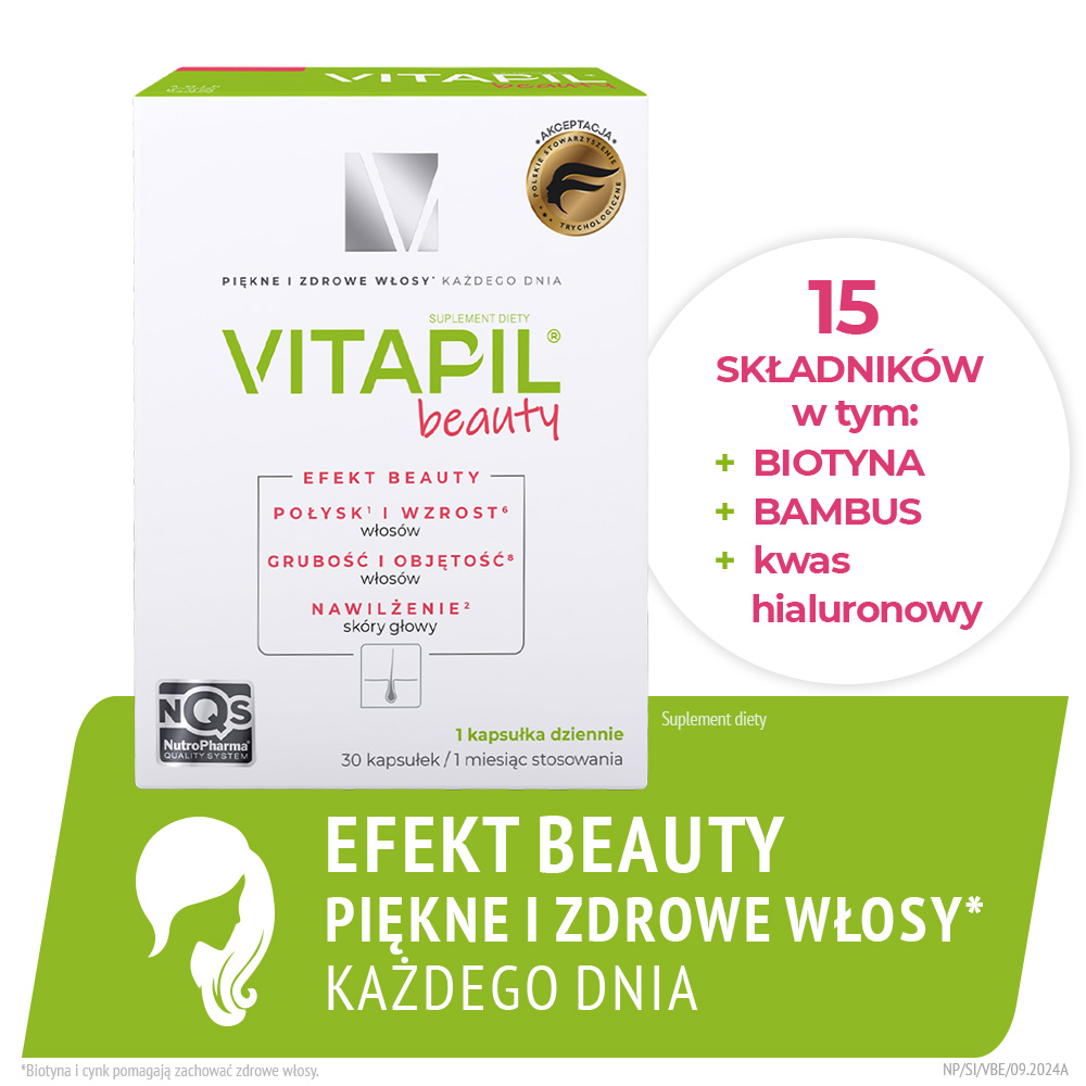 Vitapil Beauty, na gładkie i lśniące włosy, 30 szt.
