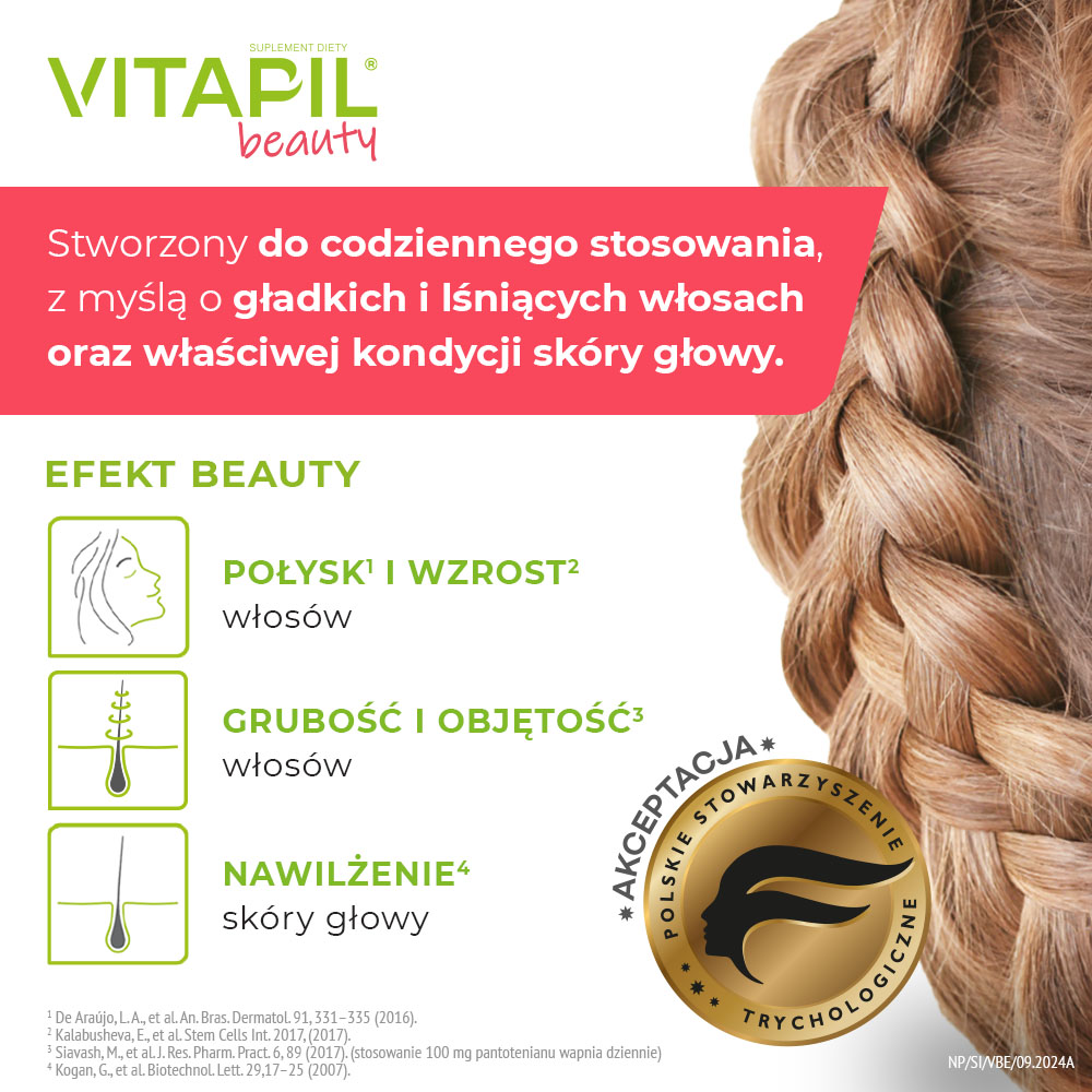 Vitapil Beauty, na gładkie i lśniące włosy, 30 szt.