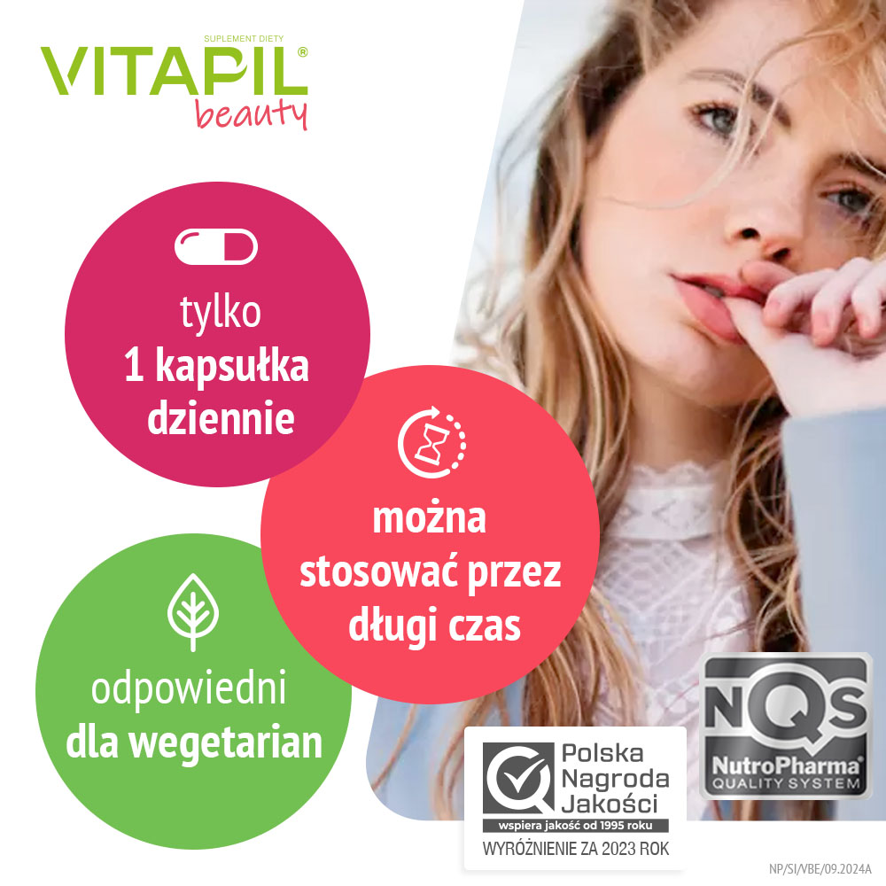 Vitapil Beauty, na gładkie i lśniące włosy, 30 szt.