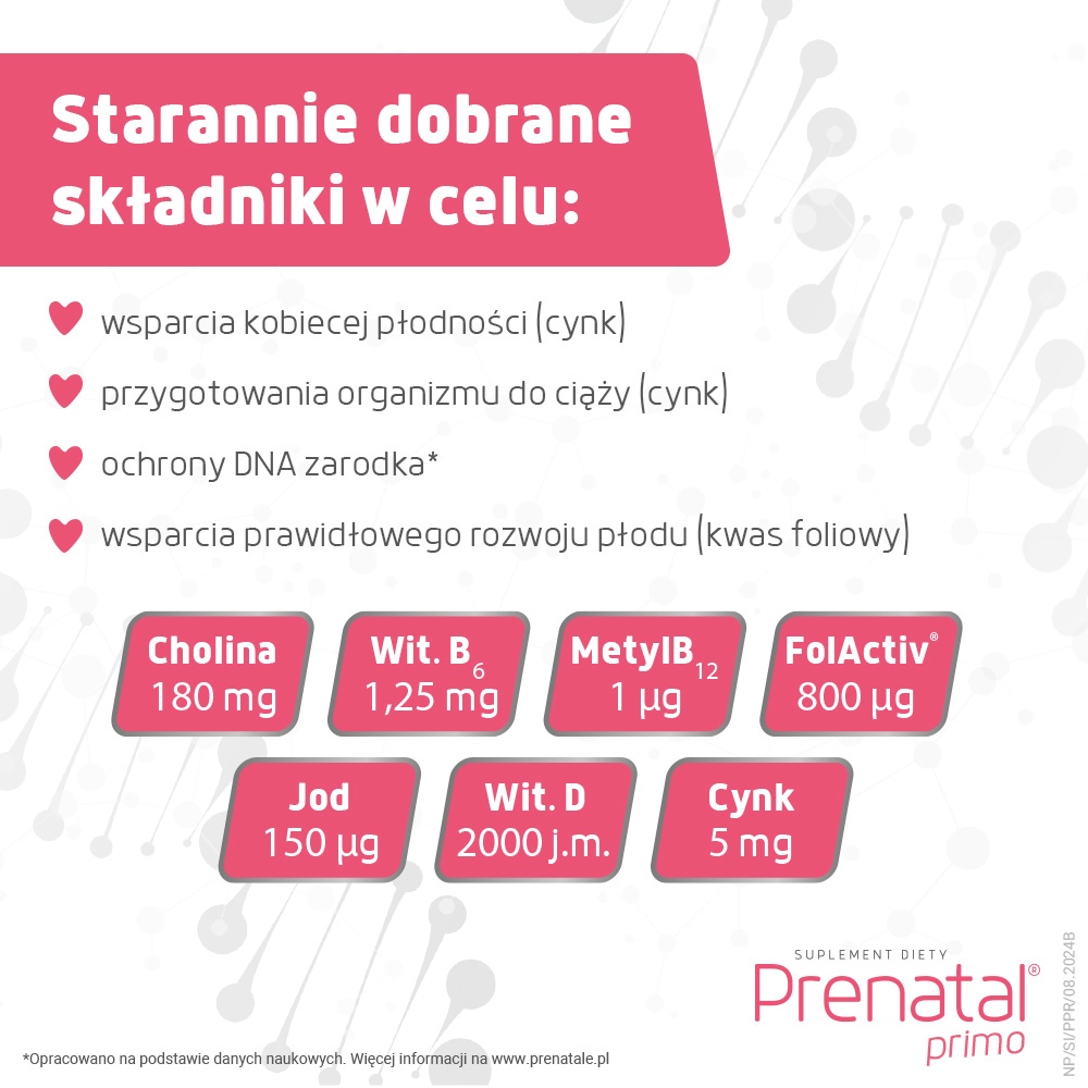 Prenatal Primo , kapsułki dla kobiet planujących ciążę, 30 szt.