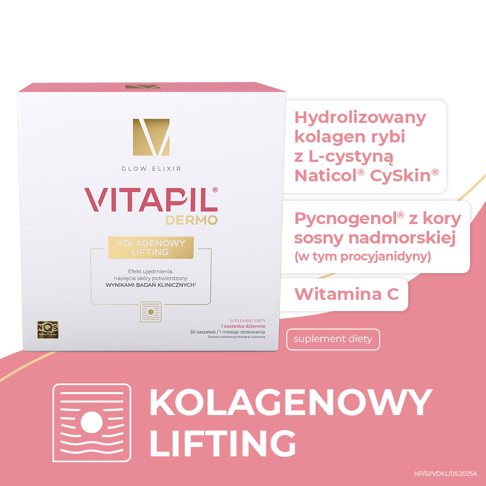 Vitapil Dermo, kolagenowy lifting, 30 saszetek