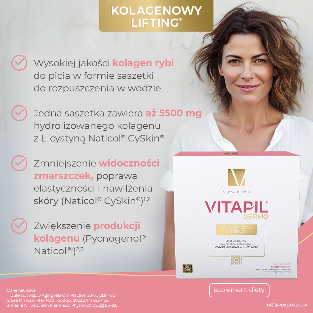 Vitapil Dermo, kolagenowy lifting, 30 saszetek