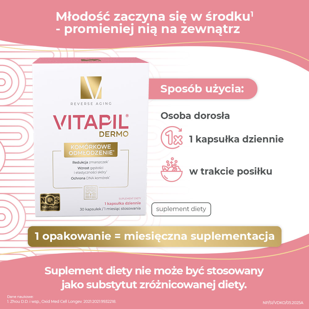 Vitapil Dermo Komórkowe Odmłodzenie, 30 kapsułek