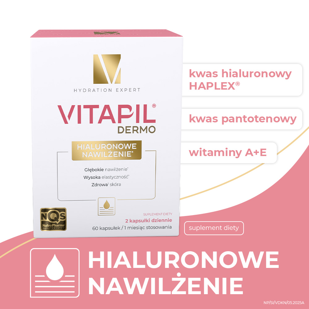 VITAPIL DERMO Hialuronowe nawilżenie, 60 kapsułek