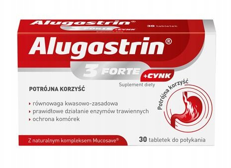 Alugastrin 3 Forte + cynk, 30 tabletek