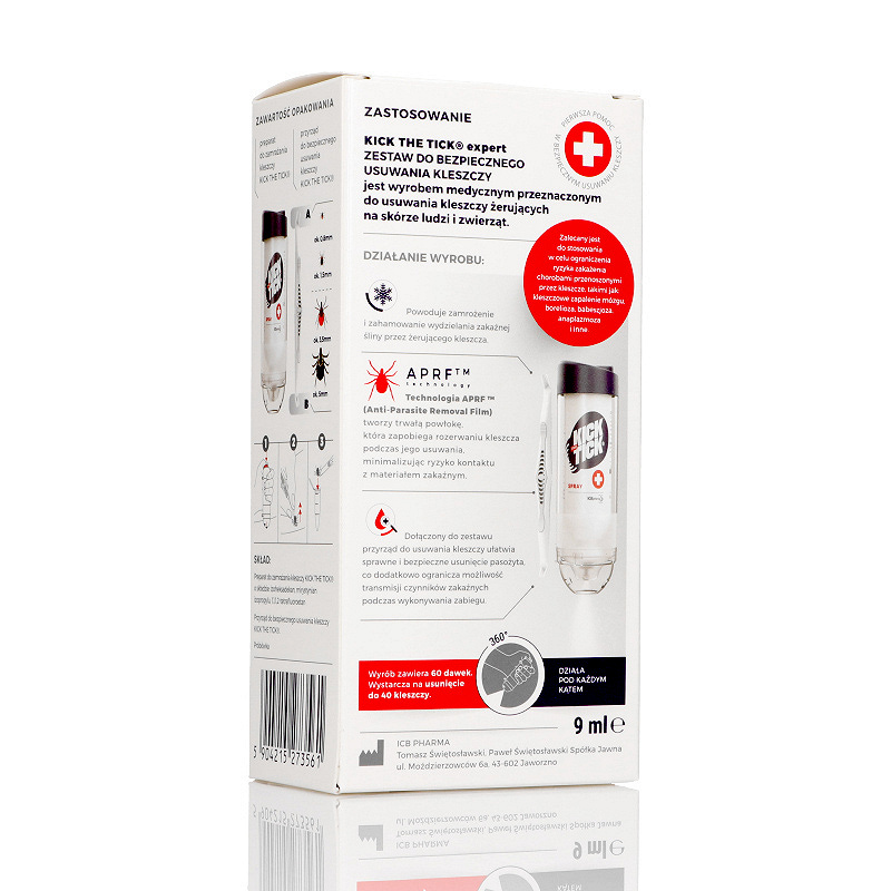Kick The Tick Expert , zestaw do bezpiecznego usuwania kleszczy, 9 ml