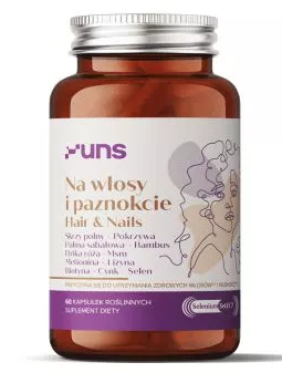 UNS Na włosy i paznokcie, 60 kapsułek wege