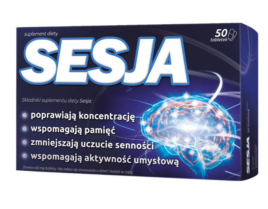 Sesja, tabletki ze składnikami poprawiającymi koncentrację, 50 szt.