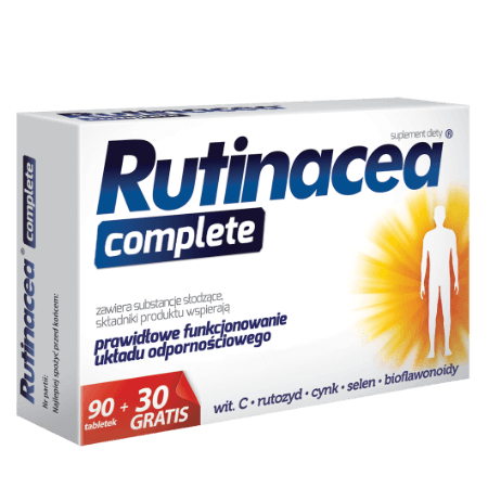 Rutinacea Complete, tabletki ze składnikami wspomagającymi odporność, 90 szt. + 30 szt. gratis