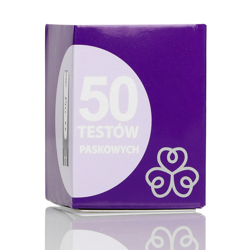 Evercare, test paskowy do mierzenia poziomu glukozy we krwi, 50 szt.