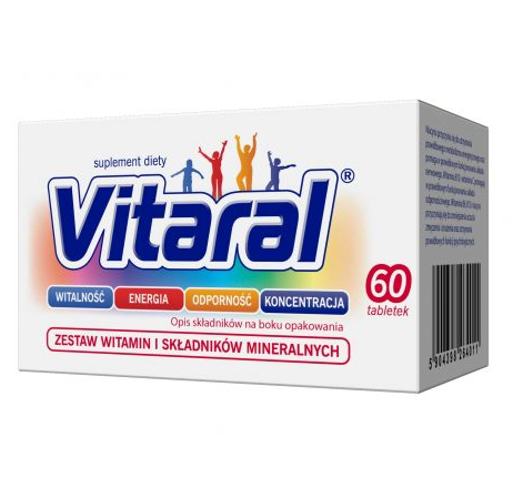 Vitaral, tabletki z witaminami i minerałami, 60 szt.