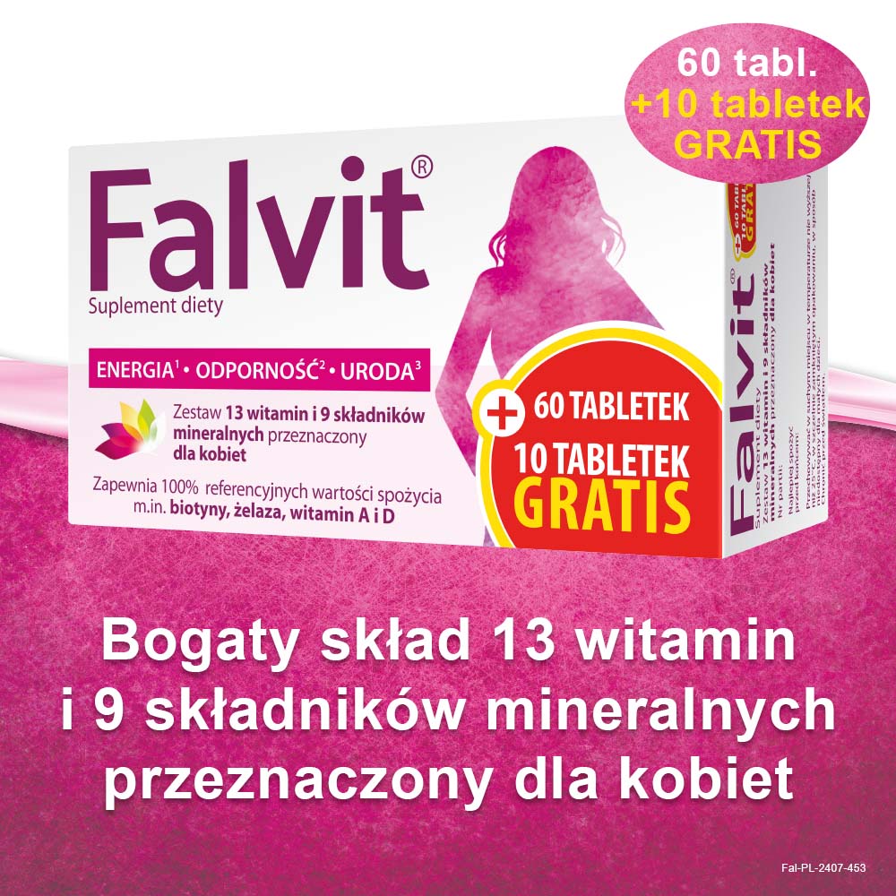 Falvit, 60 tabletek + 10 tabletek