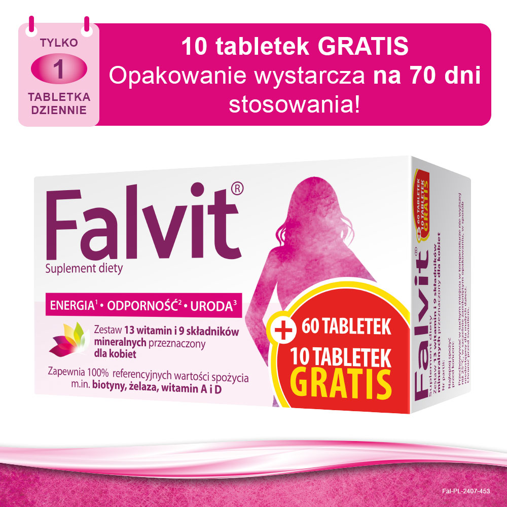 Falvit, 60 tabletek + 10 tabletek