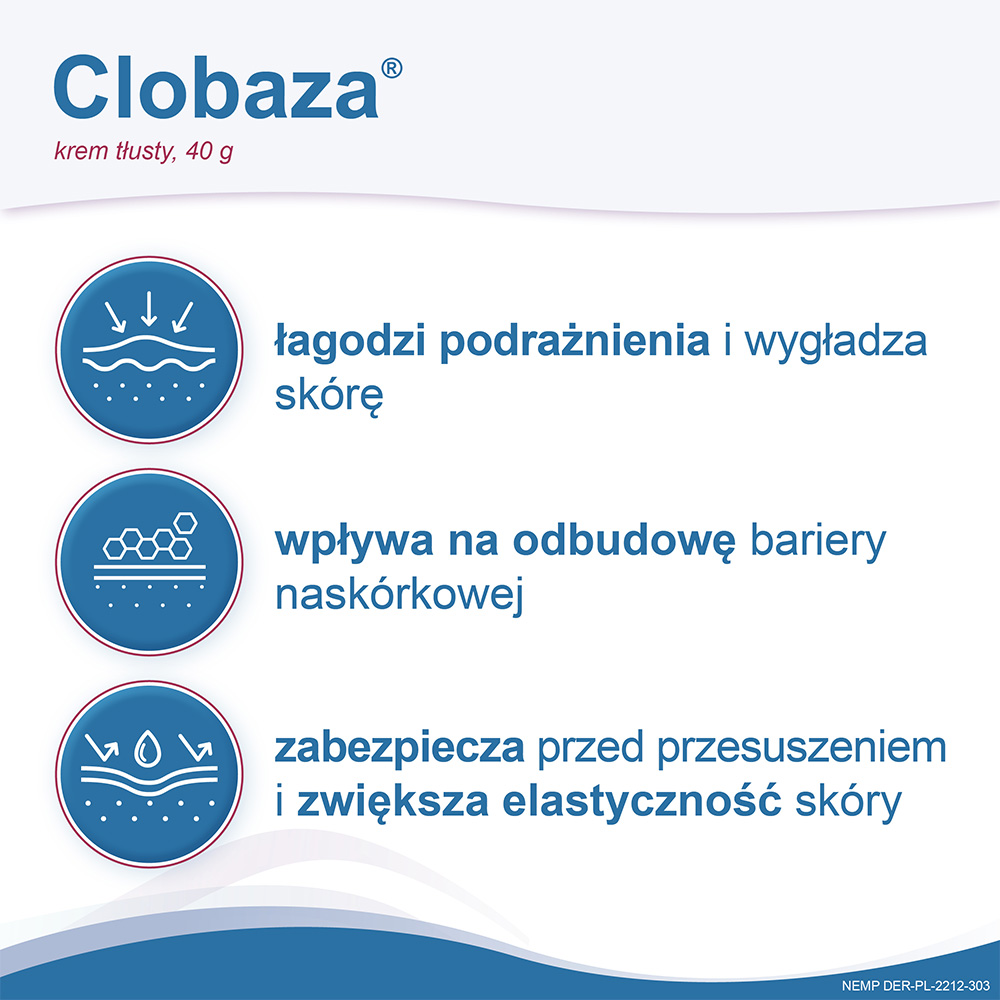 Clobaza, krem do codziennej pielęgnacji skóry suchej i wrażliwej, tuba 40 g