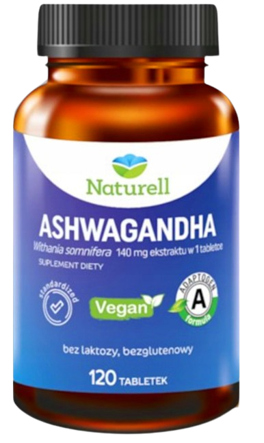 Naturell Ashwagandha, 120 tabletek