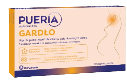 Pueria Gardło, 15 pastylek do ssania