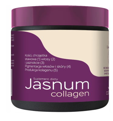 Jasnum Collagen, kolagen do picia w proszku o smaku marakuja 180g