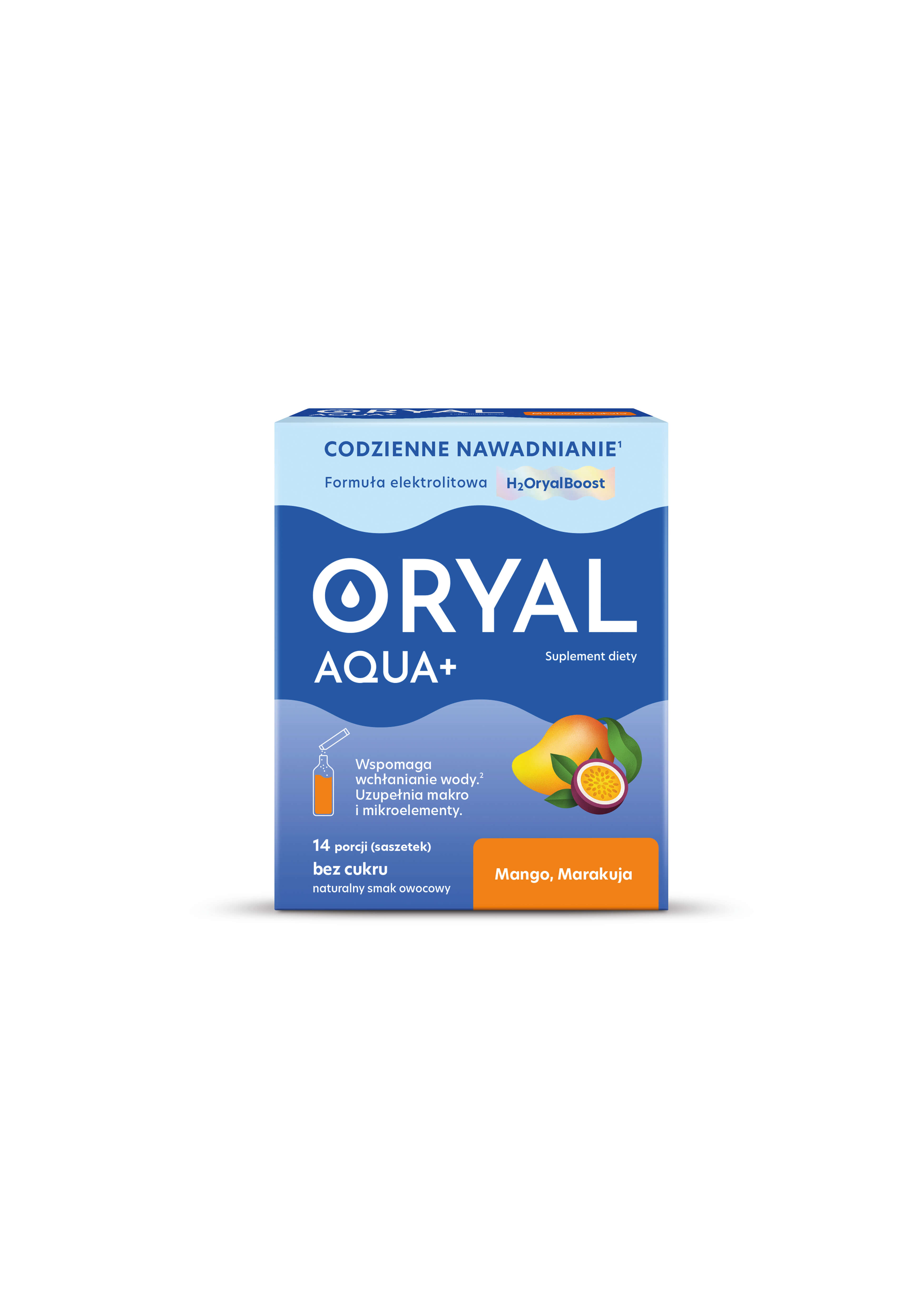 Oryal Aqua+, mango, marakuja, 14 saszetek