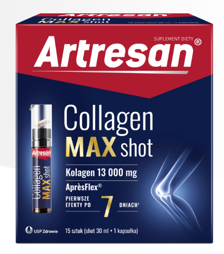 Artresan Collagen Max Shot, 15 shotów, smak śliwkowy