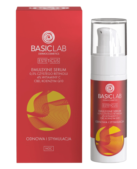 BasicLab, emulsyjne serum z 0,5% czystego retinolu, 30 ml