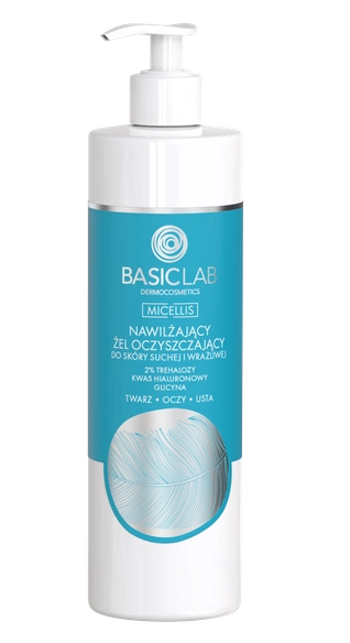 BasicLab, nawilżający żel oczyszczający, 300 ml