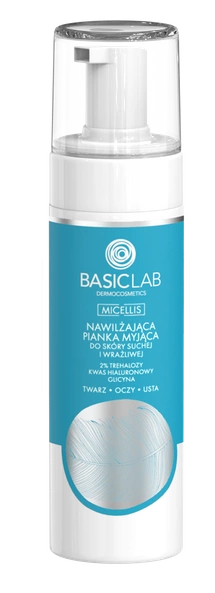 BasicLab, nawilżająca pianka myjąca, 150 ml