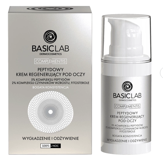 BasicLab, peptydowy krem regenerujący pod oczy, 15 ml